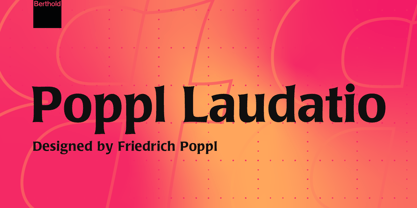 Poppl-Laudatio Font Poster 1